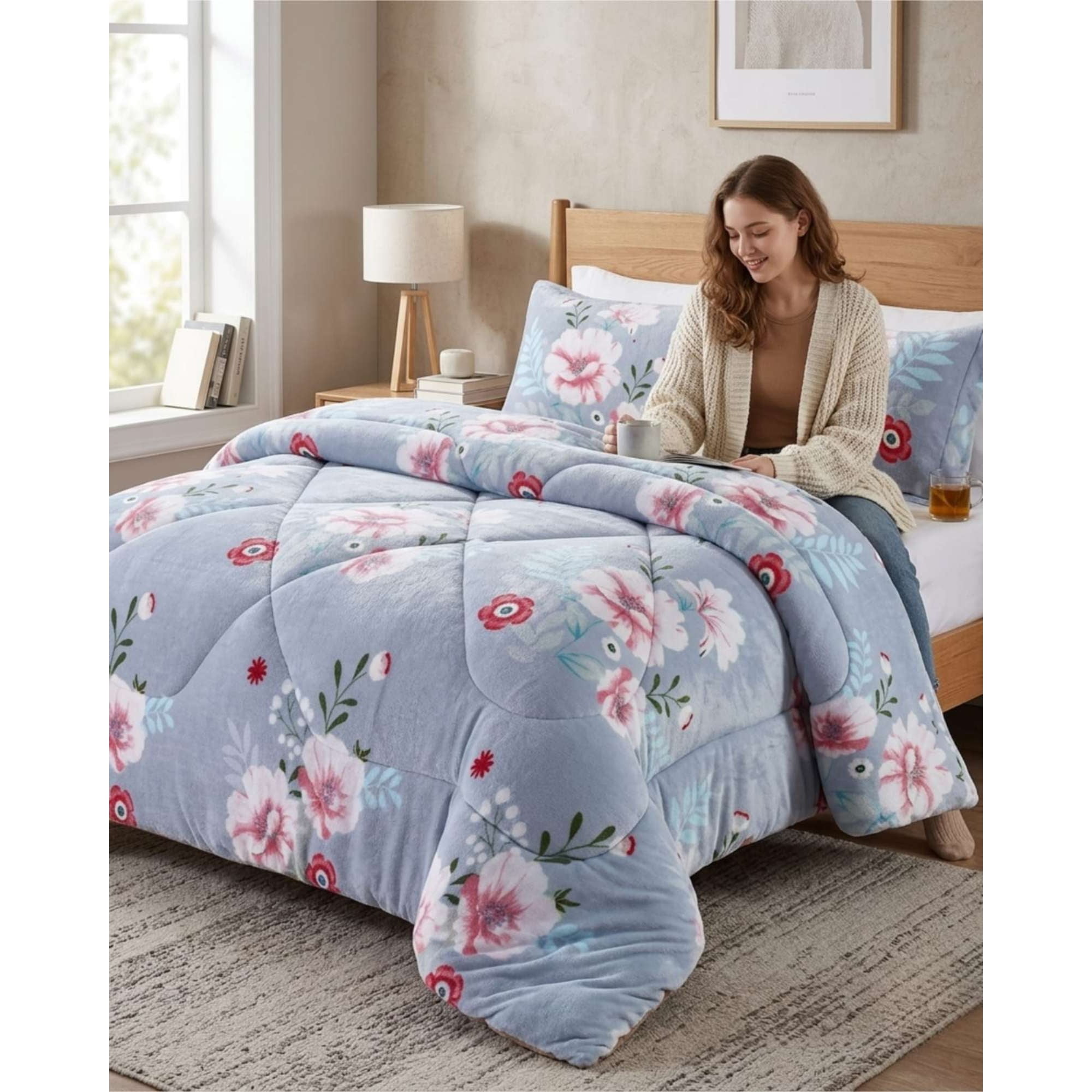 Myl Todo Hogar - Plumón Térmico 2 Plazas Plush Y Chiporro Extra Cálido Invierno