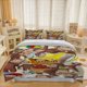 thumbnail image 1 of Curious George Happy Adventure Themed Bedding Three-Piece Set Duvet Cover Pillowcase Set, 1 of 5
