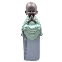 Genérico - Set 2 Estatua Monje Buda Adorno Decoracion Hogar Oficina Lau