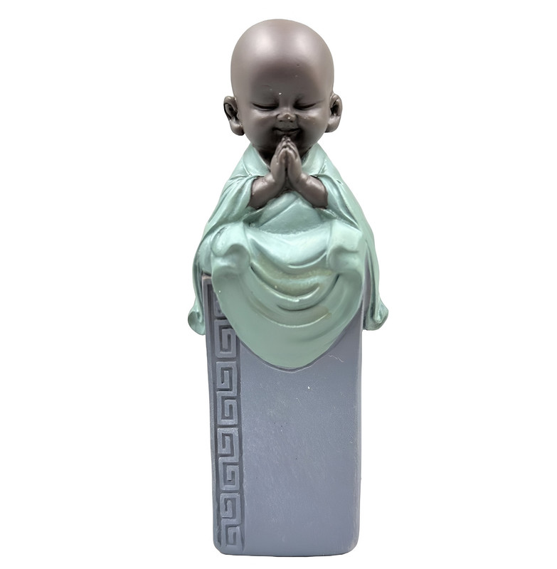 Genérico - Set 2 Estatua Monje Buda Adorno Decoracion Hogar Oficina Lau