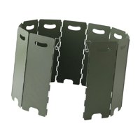 Magideal - Campáneo De Acampado Parabrisas, Acero Del Parabrisas 11 Placas Plegables Bloqueador Del Viento De La Parrilla, Pantalla Del Viento, Para Cocinar A La