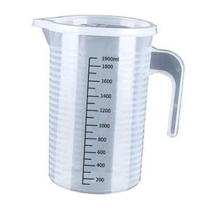 Bothyi - Taza Medidora Con Escala Clara Jarra Medidora Con Tapa Para Cerveza Casera Té 2000 Ml