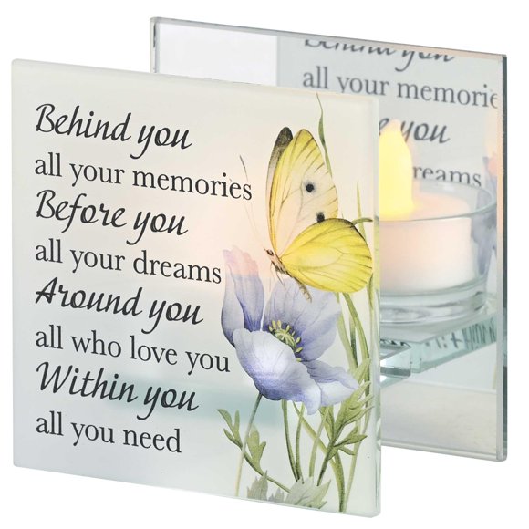 Portavelas Elanze Designs Behind You, vela de cristal, 10 cm