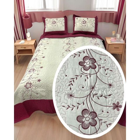 Genérico - Cubrecama Bordado 2 Plazas