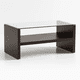 thumbnail image 1 of Mesa de centro moderna madera walnut wood vidrio, 1 of 7
