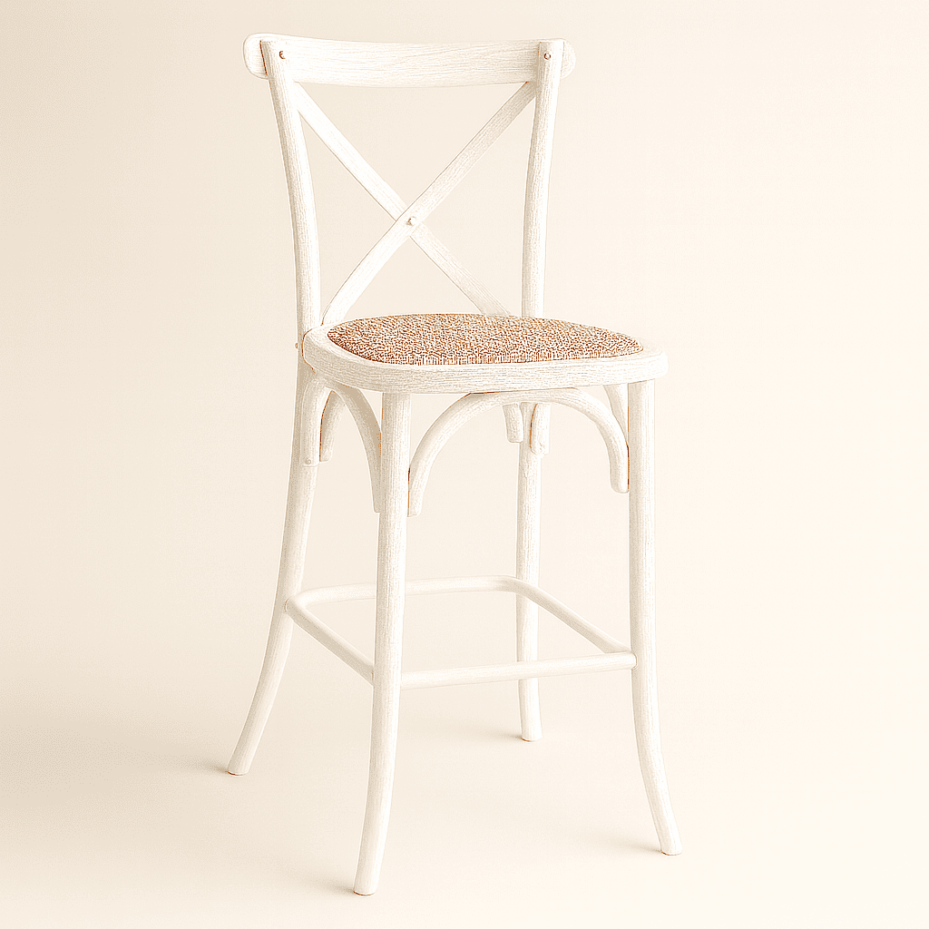 Oh! Mi Hogar ® - Taburete Crossback 66cm De Madera