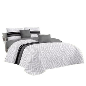 Genérico - Cubrecama Quilt Verano Super King 270 X 290 Cm - Gris Rombos Kfl689