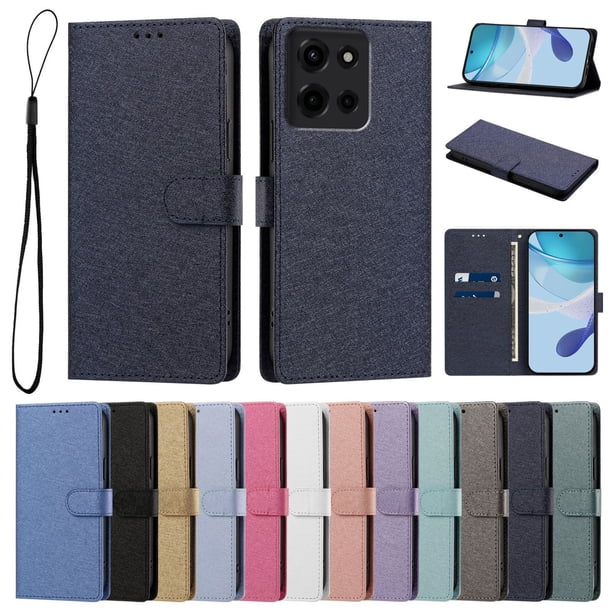 Cartera Funda para Motorola Moto G 2025 5G Carga Inalámbrica, Azul Marino