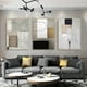 thumbnail image 1 of 3pcs, Frameless Modern Geometric Abstract Painting, Industrial Style Canvas Poster, Print Minimalist Wall Art Pictures For Living Room Home Decor No Frame, 1 of 3
