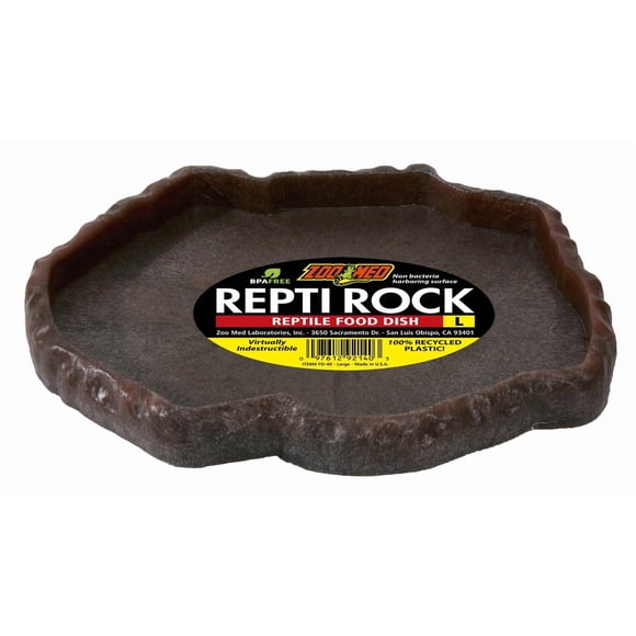Plato de comida para reptiles Zoo Med Repti Rock grande irrompible