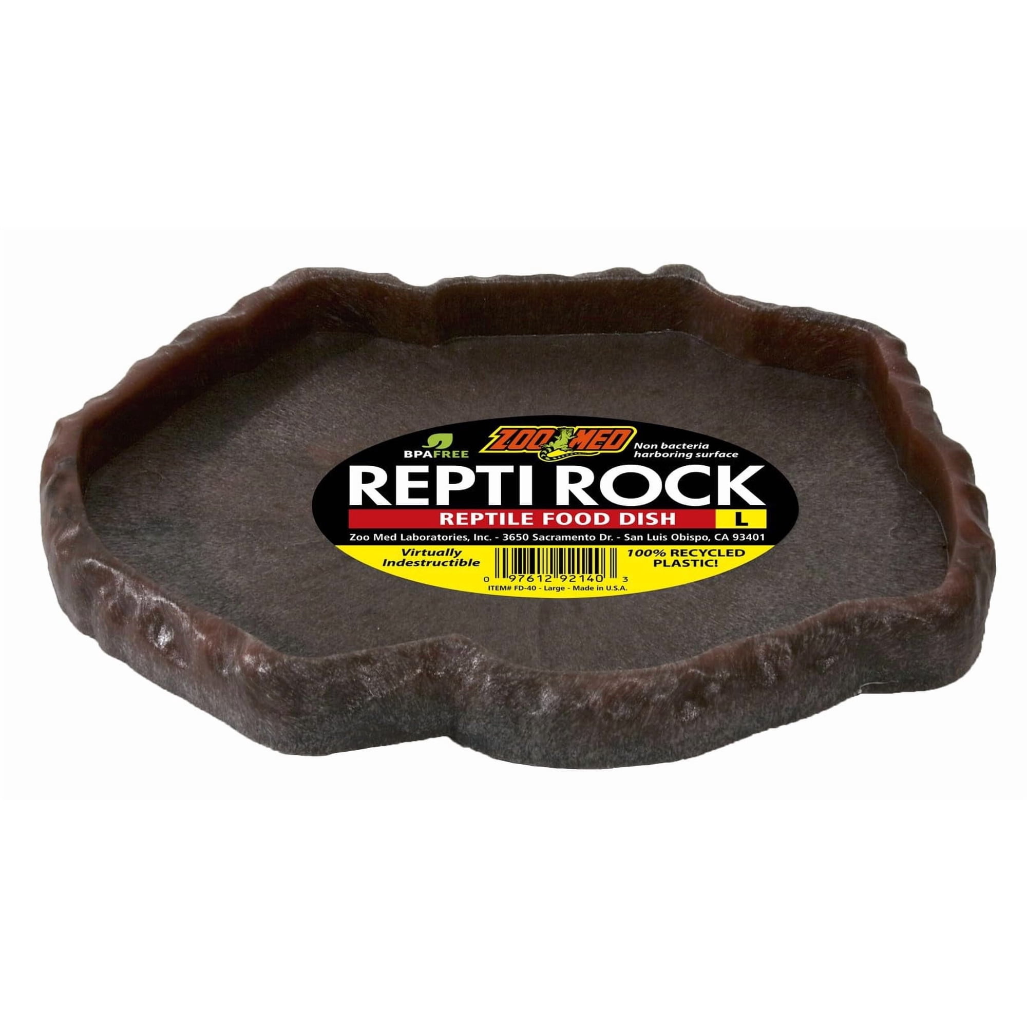 Plato De Comida Para Reptiles Zoo Med Repti Rock Grande Irrompible