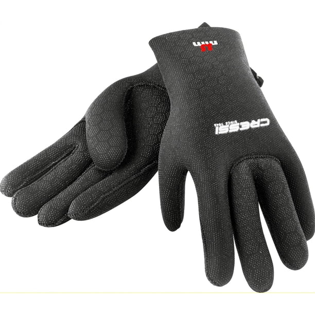 Guantes de buceo Cressi de neopreno de alta elasticidad de 3,5 mm, color negro, talla M