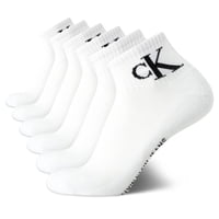 Pack De 6 Calcetines Calvin Klein High Quarter, Acolchados, Para Hombre, Blancos