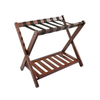 Bothyi - Portaequipajes Plegable, Soporte Para Maleta, Multifuncional, Resistente, Con Correas De Nailon, Color Marrón