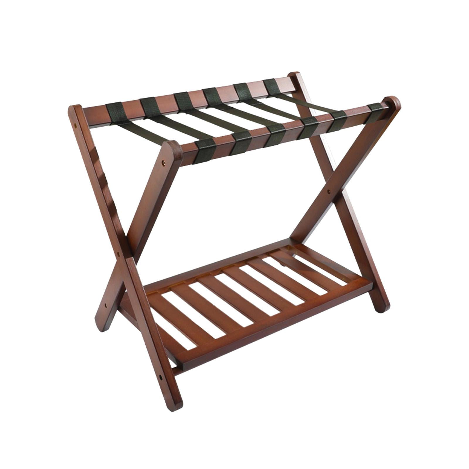 Bothyi - Portaequipajes Plegable, Soporte Para Maleta, Multifuncional, Resistente, Con Correas De Nailon, Color Marrón