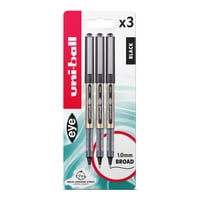 Bolígrafo Rollerball Uni-Ball Ub-150-10 Punta Ancha 1.0 Mm Negro Paquete De 3