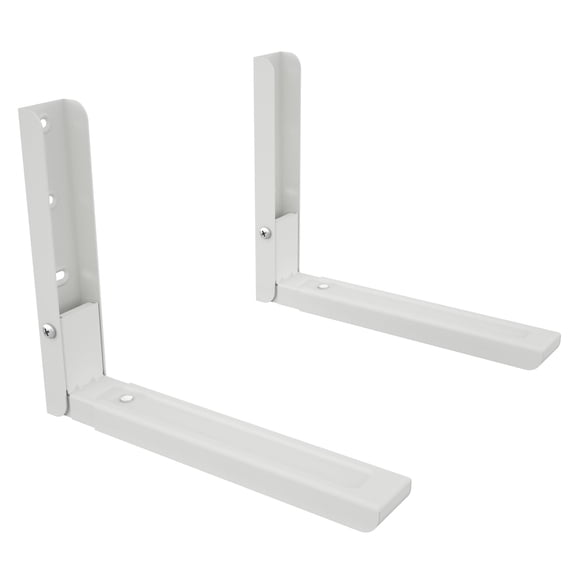 Soportes para microondas AVF de acero ajustables, color blanco (juego de 2)