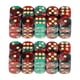 thumbnail image 5 of Juego De 40 Dados Translúcidos De 6 Caras Y 16 Mm Para Juegos, Rojo Y Verde Con Pepitas Doradas, 5 of 5