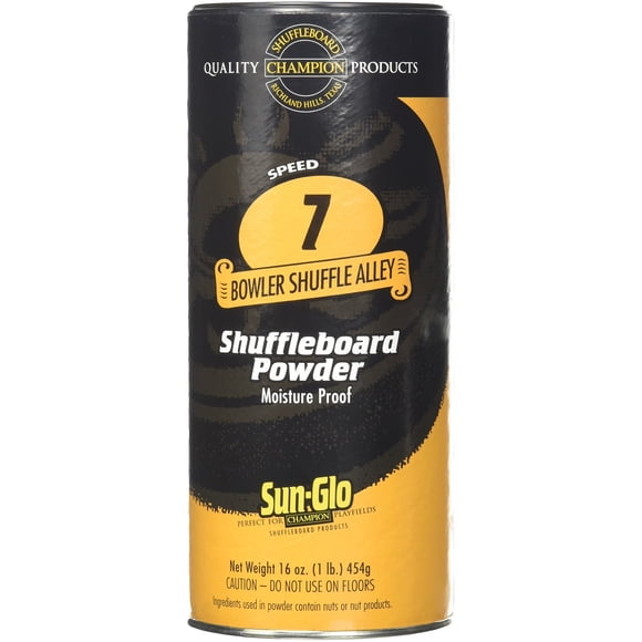 Cera en polvo para shuffleboard Sun-Glo Speed 7, envase de 473 ml