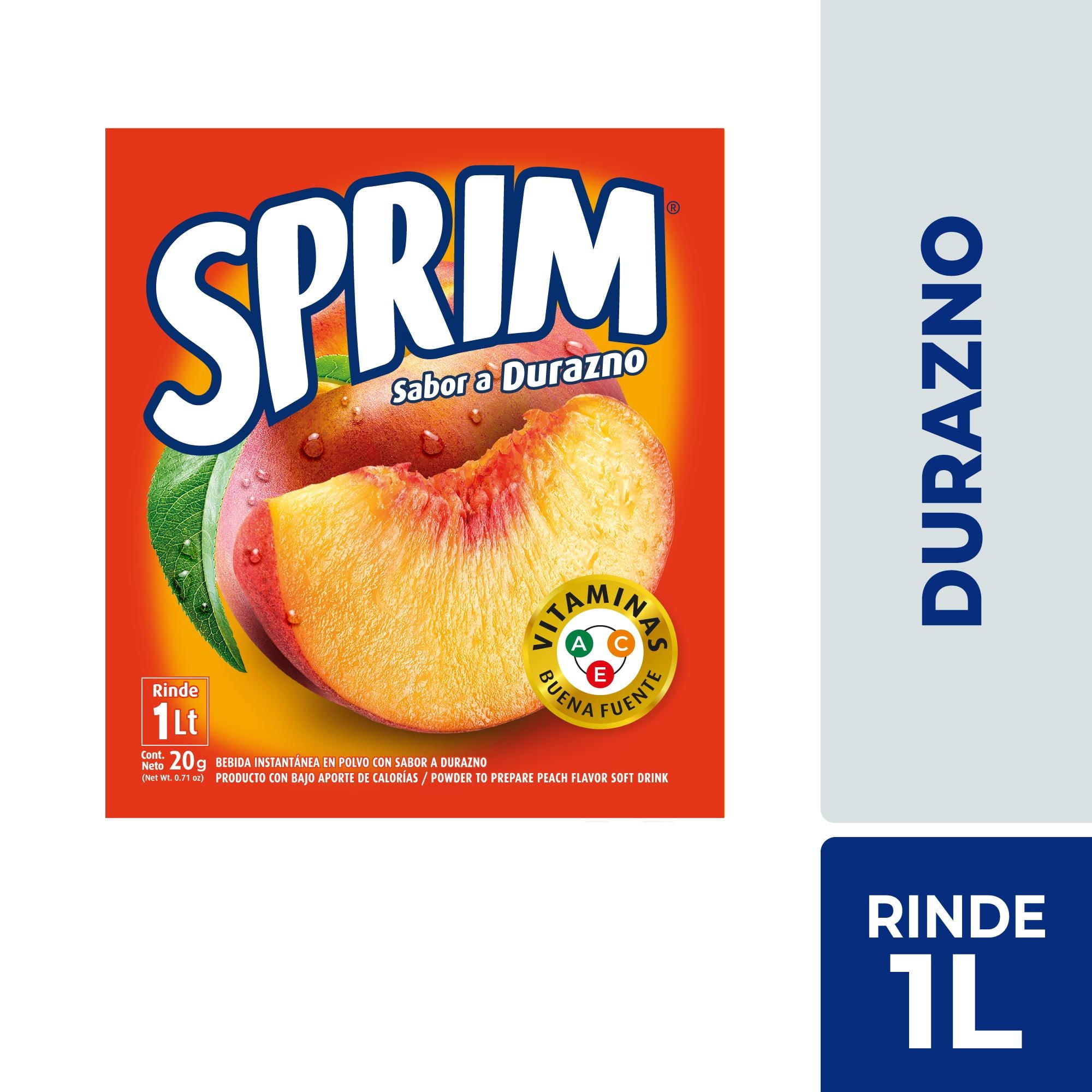 Jugo En Polvo Sabor Durazno Sobre 20 g Sprim