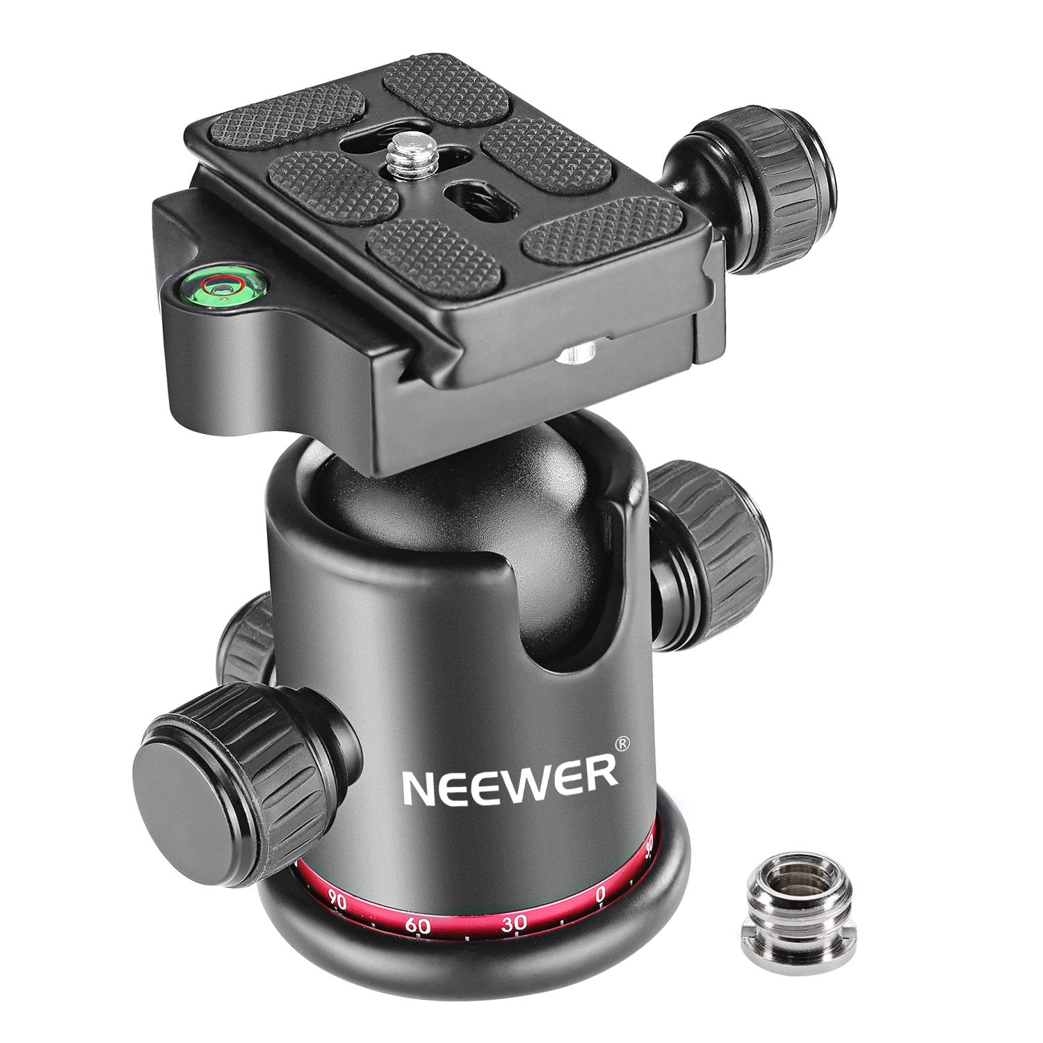Cabezal Esférico Para Trípode Neewer, 36 Mm, 360°, Panorámico, Metal (rojo)