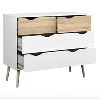 Habita2 Chile - Comoda Nordica 80Cm Bicolor Mdf Para Living O Dormitorio