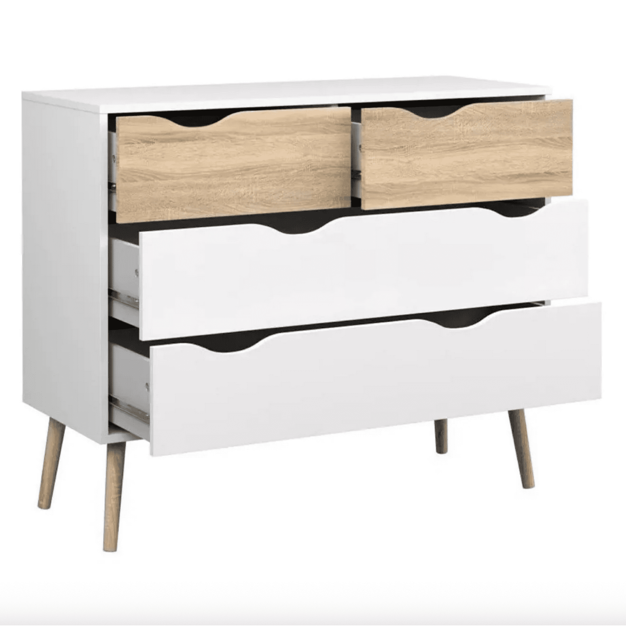 Habita2 Chile - Comoda Nordica 80cm Bicolor Mdf Para Living O Dormitorio