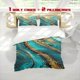 thumbnail image 1 of 3pcs Blue And Golden Splash Ink Art Painting Print Three Piece Bedding Set Soft Quilt Cover And Two Pillowcases, 1 of 5