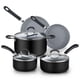 thumbnail image 1 of Juego de utensilios de cocina Cook N Home antiadherentes de 8 piezas con tapa de vidrio, 1 of 4