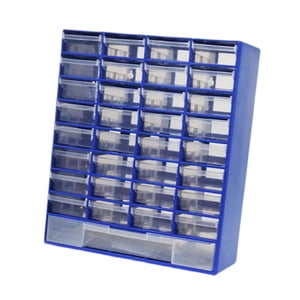 Magideal - Organizador De Cajones Para Guardar Cosas, Contenedor Con 33 Compartimentos, Caja De Herramientas, Garaje, Organización Para Álbumes De Recortes, Artí Azul