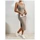thumbnail image 3 of Vestido Ajustado Largo Tejido Canale Cuello En V, 3 of 6