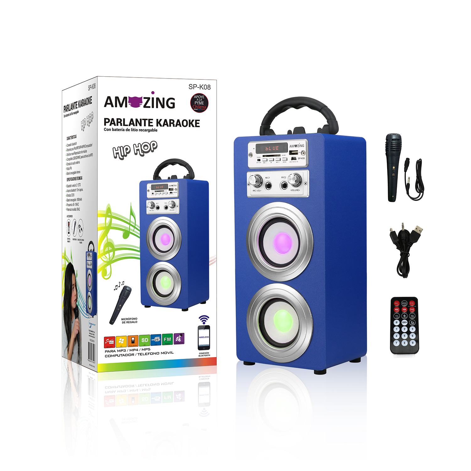 Amazing - Parlante Karaoke Bluetooth Sp-K08