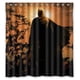 thumbnail image 1 of Cortina de ducha de superhéroe Batman colorida, juego de cortina de baño con ganchos, tamaño 66 x 72 pulgadas, 1 of 3