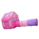 thumbnail image 2 of 2-en-1 Túnel Para Ni?os Emergente Tienda De Juegos Para Interiores Al Aire Libre Casa De Castillo Bola De Juguete 120x120x130cm Rosa Rosa, 2 of 3