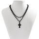 thumbnail image 4 of Collar de cruz gótica, gargantilla con cruz negra, collar en capas, joyería para Halloween, Navidad y Año Nuevo, regalo para mujer., 4 of 6
