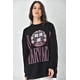 thumbnail image 1 of Poleron Oversize Manga Larga Mujer Negro Talla Unica, 1 of 3