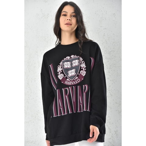 Home Fashion - Poleron Oversize Manga Larga Mujer Negro Talla Unica