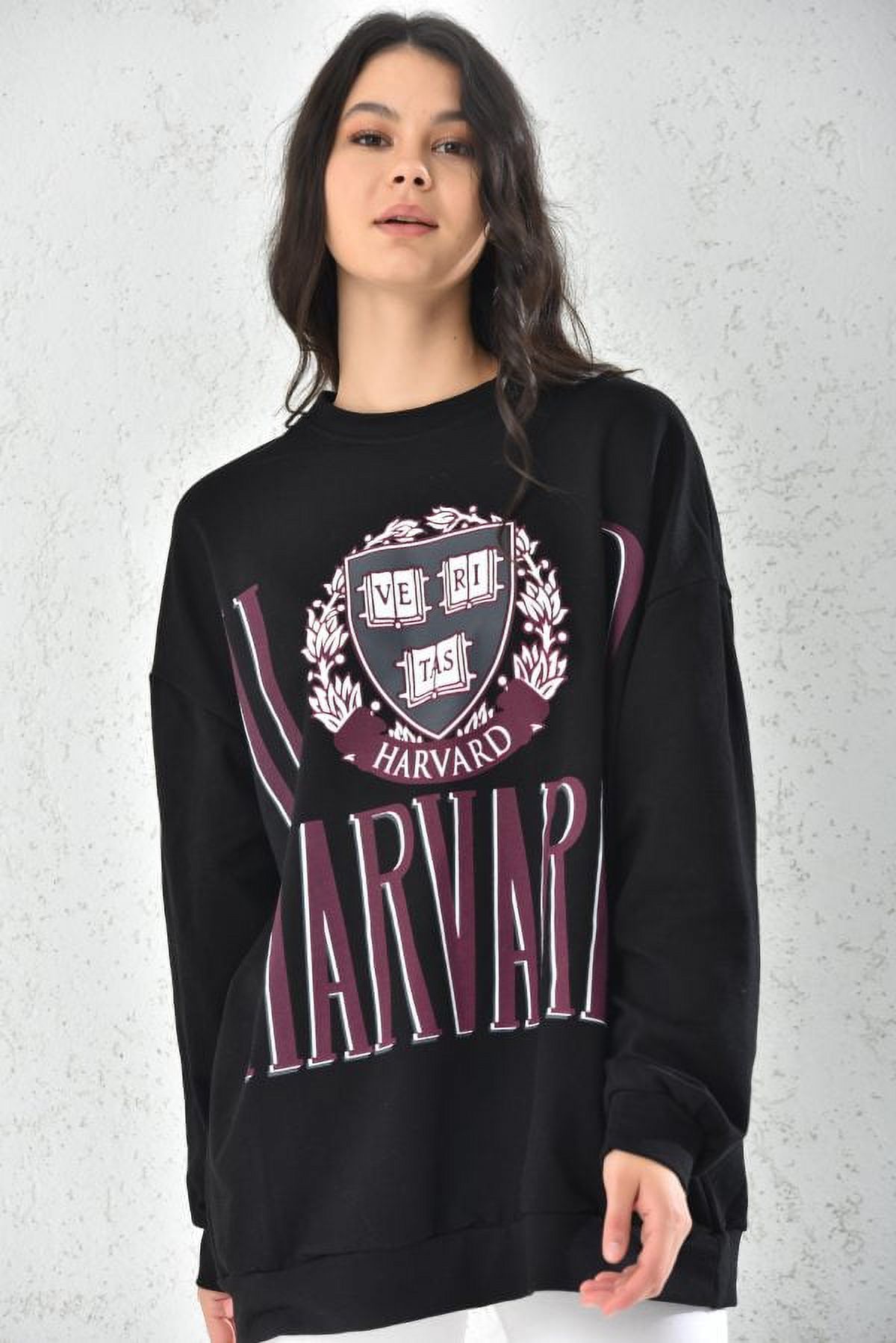 Home Fashion - Poleron Oversize Manga Larga Mujer Negro Talla Unica