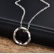 thumbnail image 2 of Collar Vikingo Titanio Circulo Runas Nordicas, 2 of 3