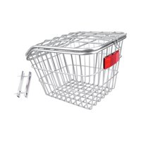 Magideal - Cesta Trasera Para Bicicleta Con Reflector De Bicicleta, Cesta Portátil De Hierro Para Ciclismo, Cesta Para Bicicleta Para Niños, Bicicletas Plegables