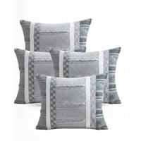 Genérico - Set De 4 Fundas De Cojin 45Cmx45Cm Empalme Rombo 1