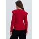 thumbnail image 3 of Polera Mujer Con Vuelo Rib Recogido Rojo Oscuro, 3 of 4
