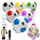 thumbnail image 1 of Balones de fútbol Hualleko - Pack de 6 (tamaños 3, 4 y 5) + bomba y bolsa, 1 of 7