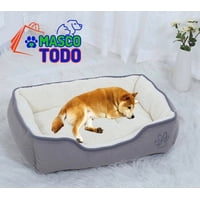 Genérico - Cama Premium 2 Piezas Para Mascotas Color Talla M Gris