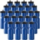 thumbnail image 1 of Botellas de agua, 50 botellas deportivas resistentes, 24 unidades, 650 ml, sin BPA, 1 of 7