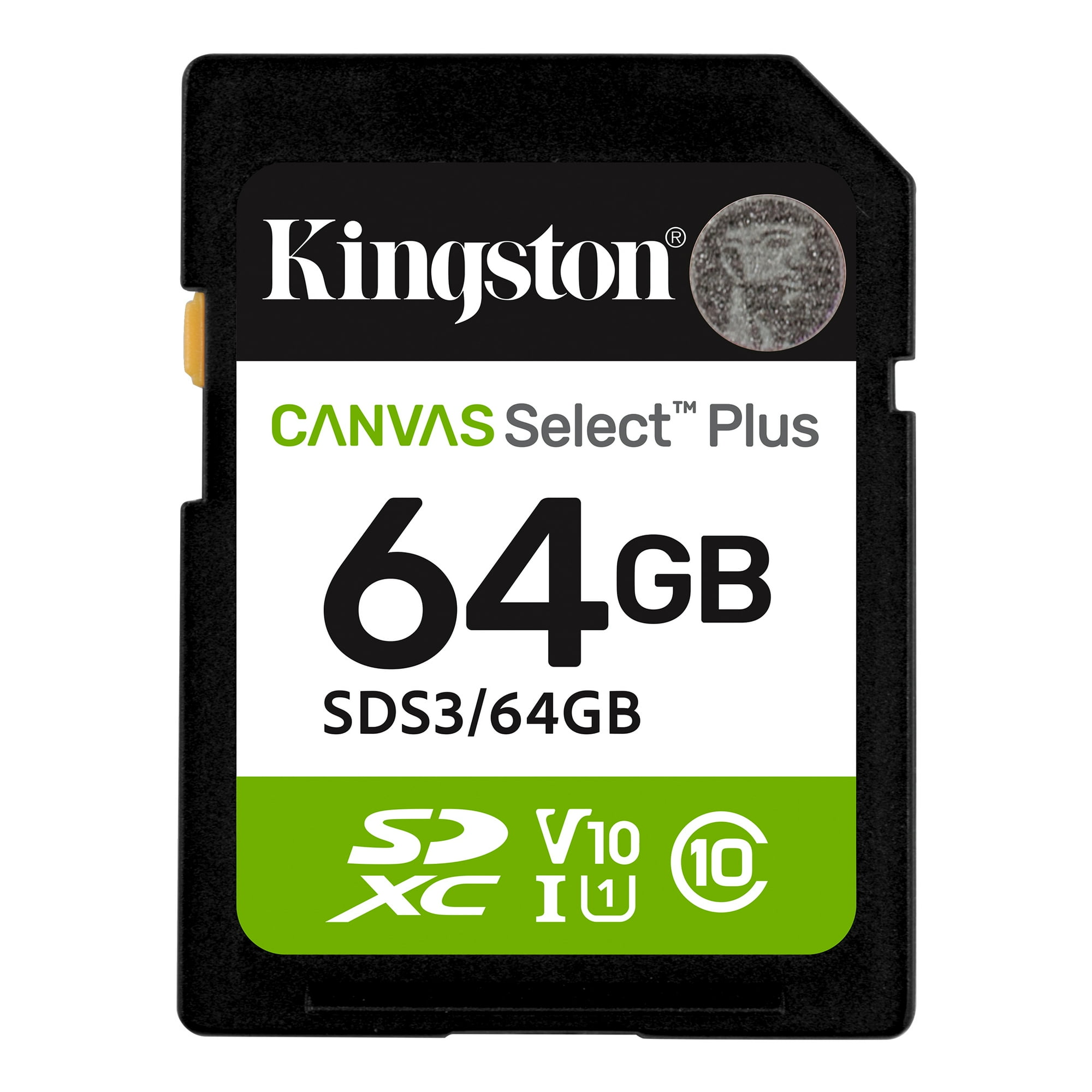 Kingston - Sds3/64gb 64gb Sdxc Canvas Select Plus Gen3 100mb/s
