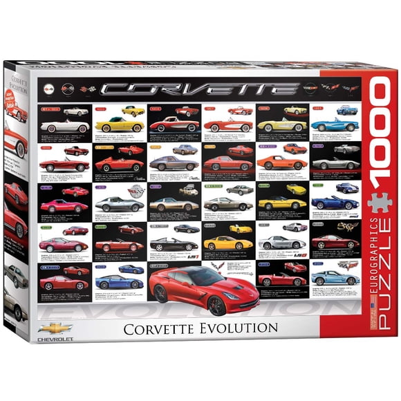 Puzzle EuroGraphics Corvette Evolution de 1000 piezas azul