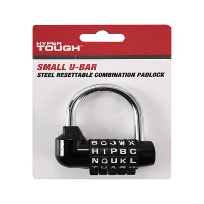 Candado U Reseteable 5 Letras, 1 Unidad Hyper Tough