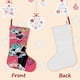 thumbnail image 3 of Battle Kitty Tema: Calcetines de Navidad, fino lino blanco para colgar en escaleras y chimenea, decoración navideña para el hogar, regalo de Navidad. 45cm × 32cm, 3 of 5