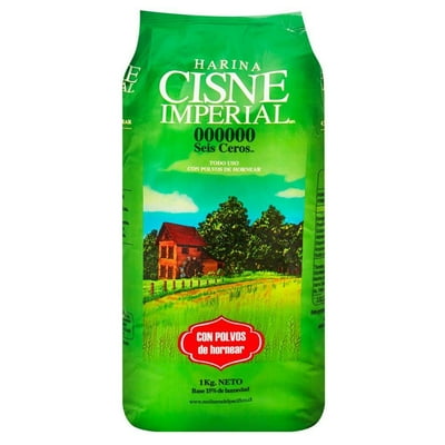 Harina Con Polvos De Hornear Bolsa 1 Kg Cisne Imperial